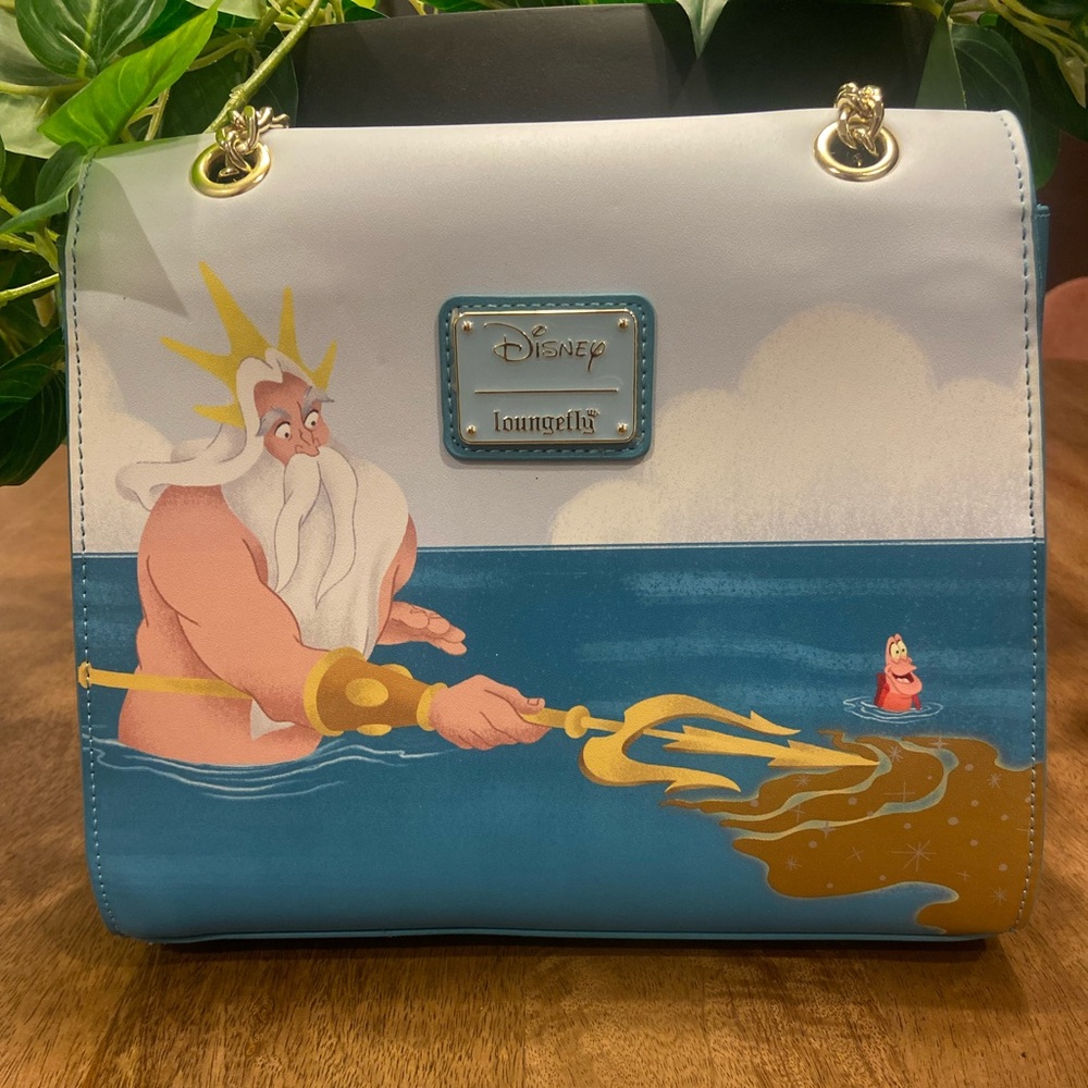 LOUNGEFLY Disney Little Mermaid Triton’s Gift Crossbody Bag